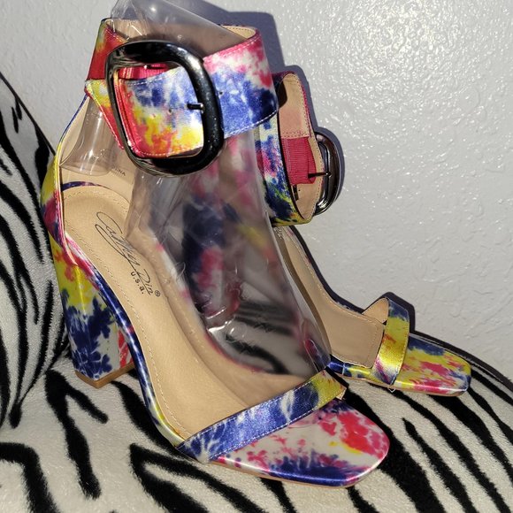 CATHY DIN USA   GILALA-5 FUCHIA TIE-DIE SIZE:6.5 HEALS - Picture 1 of 1